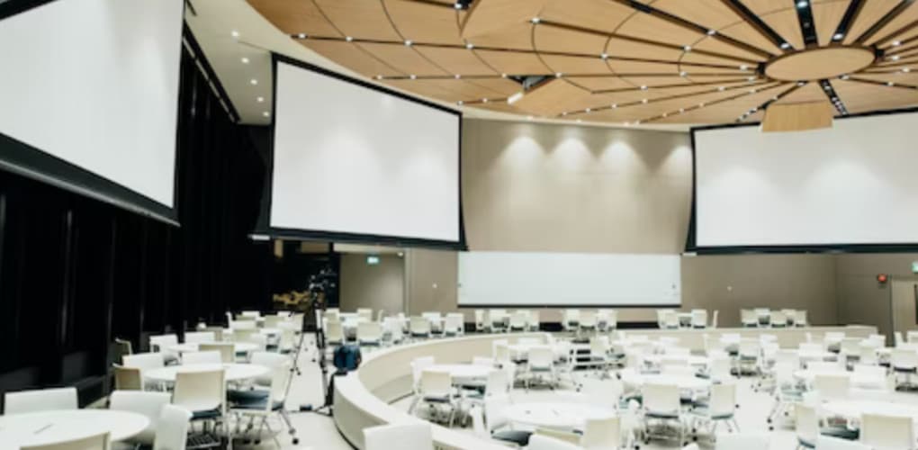 auditorium depicting upcoming physician events